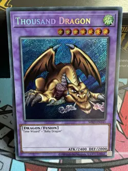 Thousand Dragon MRD-EN143 Metal Raiders 25th Anniversary Secret Rare Yugioh NM - Image 1