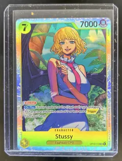 2025 One Piece Carrying On His Will Stussy Super Rare SR #OP13-110 - Image 1