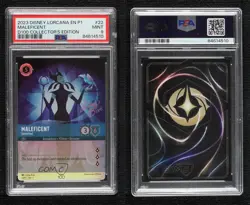 2022 Disney Lorcana Promos D100 Collector's Edition Maleficen #22/P1 PSA 9 - Image 3