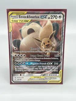 Pokemon TCG Eevee Snorlax GX Team Up Holo Ultra Rare Card 120/181 - Image 1