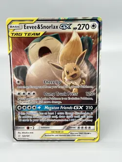 Pokemon TCG Eevee Snorlax GX Team Up Holo Ultra Rare Card 120/181 - Image 2
