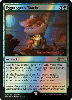 Eggnogger's 'Stache -Foil Light Play MTG Promos: Special Occasion - Image 1