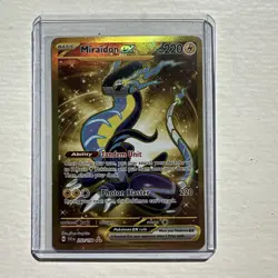 Pokemon TCG Miraidon EX Gold Secret Rare Card Scarlet & Violet 253/198 NM - Image 1