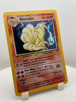 Ninetales Holo 12/102 Base Set 1999 WOTC Vintage Pokemon Card LP - Image 2
