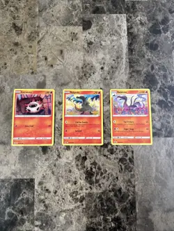 Pokemon Card Lot Complete Crown Zenith 3 Common & Uncommon Fire Type - Image 2