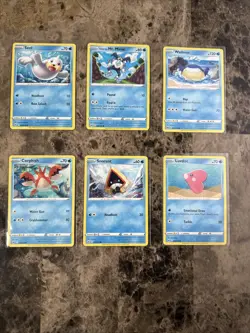 Pokemon Card Lot Complete Crown Zenith 6 Common & Uncommon Water Type - Image 1