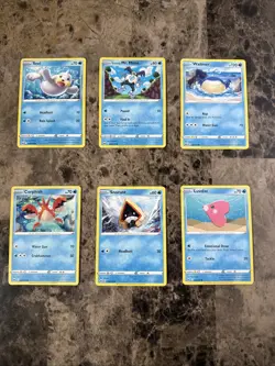 Pokemon Card Lot Complete Crown Zenith 6 Common & Uncommon Water Type - Image 2