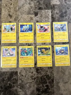 Pokemon Card Lot Complete Crown Zenith 8 Common & Uncommon Electric Type - Image 1