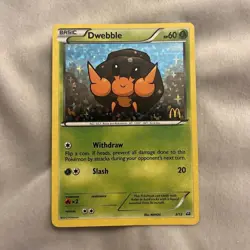 Pokemon TCG Dwebble 3/12 McDonald's 2012 Promo Holo Card 60 HP - Image 1