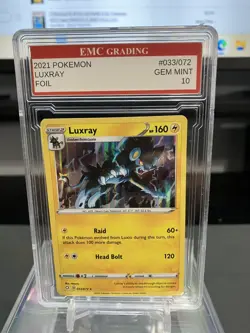 LUXRAY RARE 2021 FOIL #033/072 Pokemon Card GRADED 10 TCG CCG - Image 1