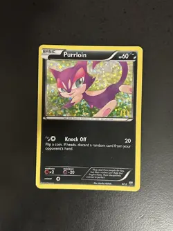 Pokemon Purrloin 009/012 McDonald's 2012 Holo Promo Basic 60 HP 20 Attack Card - Image 1