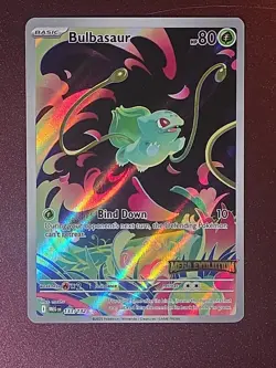 Bulbasaur 133/132 ME01: Mega Evolution STAMPED Promo Pokemon Card - Image 1