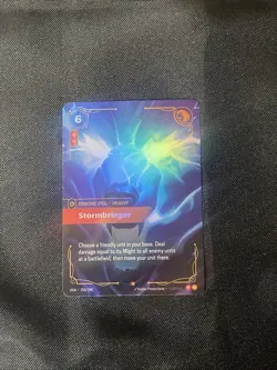 Stormbringer Foil Riftbound Origins OGN 250/298 Signature Spell Volibear Card NM - Image 1