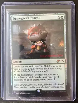 Magic: The Gathering MTG Happy Holidays 2024 - P0001 Eggnogger's 'Stache FOIL - Image 2