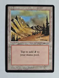 Mountain - Arabian Nights 1993 - EX - Magic the Gathering - MTG - Image 1