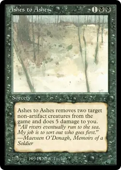 ASHES TO ASHES x4 mtg EX/NM The Dark 4 Common - Image 1