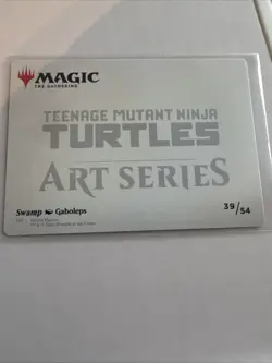Swamp Art Series: Teenage Mutant Ninja Turtles MTG Gold Stamp 39/54 Rare - Image 2