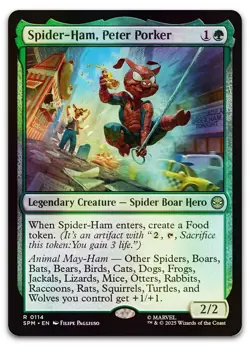 Spider-Ham, Peter Porker #114 (Foil) (NM) Spider-Man SPM Magic MTG - Image 1