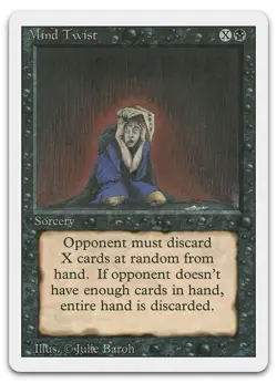 Mind Twist (LP) Revised Edition 3ED Magic MTG - Image 1