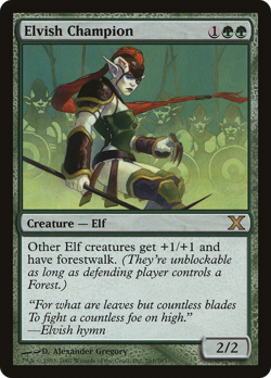Elvish Champion #261 (Damaged) 10th Edition 10E Magic MTG - Image 1