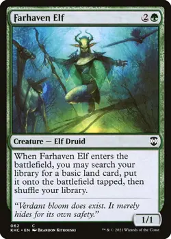 MTG Farhaven Elf ** Kaldheim Commander ** English - Image 1