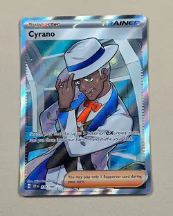 Pokemon TCG - Cyrano 230/191 Full Art Trainer Double Rare Surging Sparks NM - Image 1