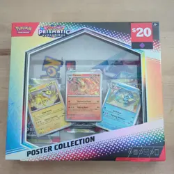 Pokemon TCG S&V Prismatic Evolutions Poster Collection Box Sealed In Hand - Image 1