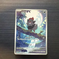 Pokemon TCG Zorua White Flare Illustration Rare Holo Card 142/086 NM Condition - Image 1