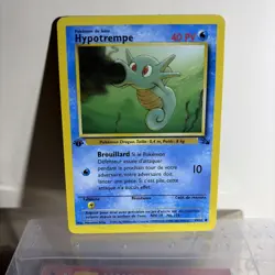 Hypotrempe 49/62 1st Edition (Horsea) French Fossil Vintage Pokemon TCG - Image 1