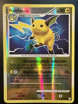 Raichu 15/123 Holo Rare Vintage 2007 Pokemon Mysterious Treasures LP - Image 1