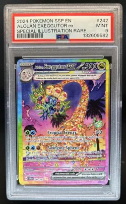 2024 Pokemon Surging Sparks Alolan Exeggutor Ex #242/191 PSA 9 - Image 1