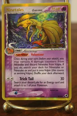2006 Pokemon EX Dragon Frontiers Ninetales Delta Species Reverse Holo #8/101 - Image 1