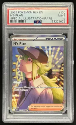 2025 Pokemon Black Bolt N's Plan Special Illustration Rare #170/086 PSA 9 - Image 1