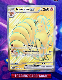 Pokemon Ninetales ex 186/165 Full Art Rare Ultra MEW 151 MINT/NM - Image 1