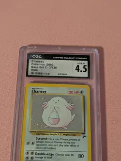 Chansey Pokemon (2000) Base Set 2 - 3/120 Holo CGC 4.5 - Image 2