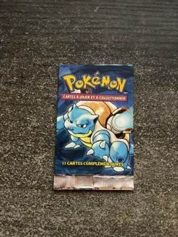 CARTE POKEMON BOOSTER SET DE BASE EDITION 1 VIDE - ILLUSTRATION TORTANK - Image 1
