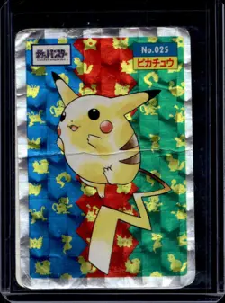 1997 Pokemon Top Sun Japanese Pikachu Block Prism Holo #025 - Image 1
