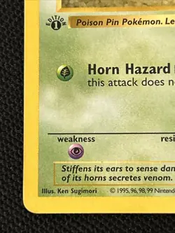 Pokemon Nidoran M 055/102 (1st Edition) Base Set (Shadowless) Regular *Near Mint - Image 2