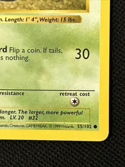 Pokemon Nidoran M 055/102 (1st Edition) Base Set (Shadowless) Regular *Near Mint - Image 5