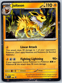 Jolteon SVP 169 Cosmos Holo Black Star Promo Pokemon TCG Near Mint - Image 1