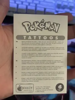 2000 MERLIN POKEMON TATTOOS WITH COATING #6 BLASTOISE & GENGAR &WEEPINBELL MP - Image 4
