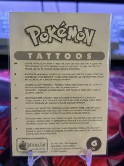 2000 MERLIN POKEMON TATTOOS WITH COATING #6 BLASTOISE & GENGAR &WEEPINBELL MP - Image 5