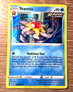 Starmie Holo Rare - 053/264 - Fusion Strike Pokemon 2021 - Image 1