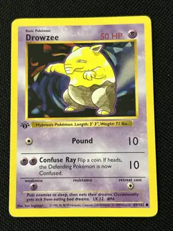 Pokemon Drowzee 049/102 (1st Edition) Base Set (Shadowless) (Never Played) *NM* - Image 1
