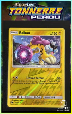 Carte Pokemon Raikou 79/214 Rare Reverse SL8 Tonnerre Perdu FR - Image 1