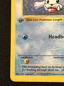 Pokemon Seel 041/102 (1st Edition) Base Set (Shadowless) Regular *Near Mint* - Image 2