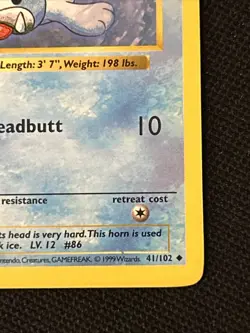 Pokemon Seel 041/102 (1st Edition) Base Set (Shadowless) Regular *Near Mint* - Image 5