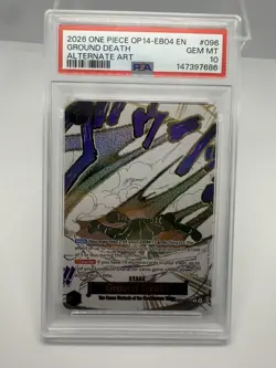 2026 ONE PIECE OP14-EB04-THE AZURE SEA'S SEVEN ALTERNATE ART GROUND DEATH PSA 10 - Image 1