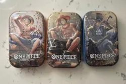 One Piece Tin Pack Set Vol. 2 (TS-02) OP-13 Bandai Factory Sealed Lot of 3 - Image 1