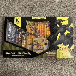 Unopened Pokemon TCG Pikachu & Zekrom GX Tag Team Premium Collection Card Game 820650809910 - Image 1